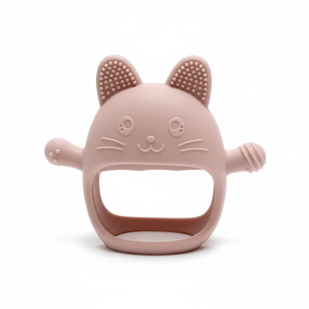 Baby Teething Mitten Silicone Chew Glove Soothing Sore Gums