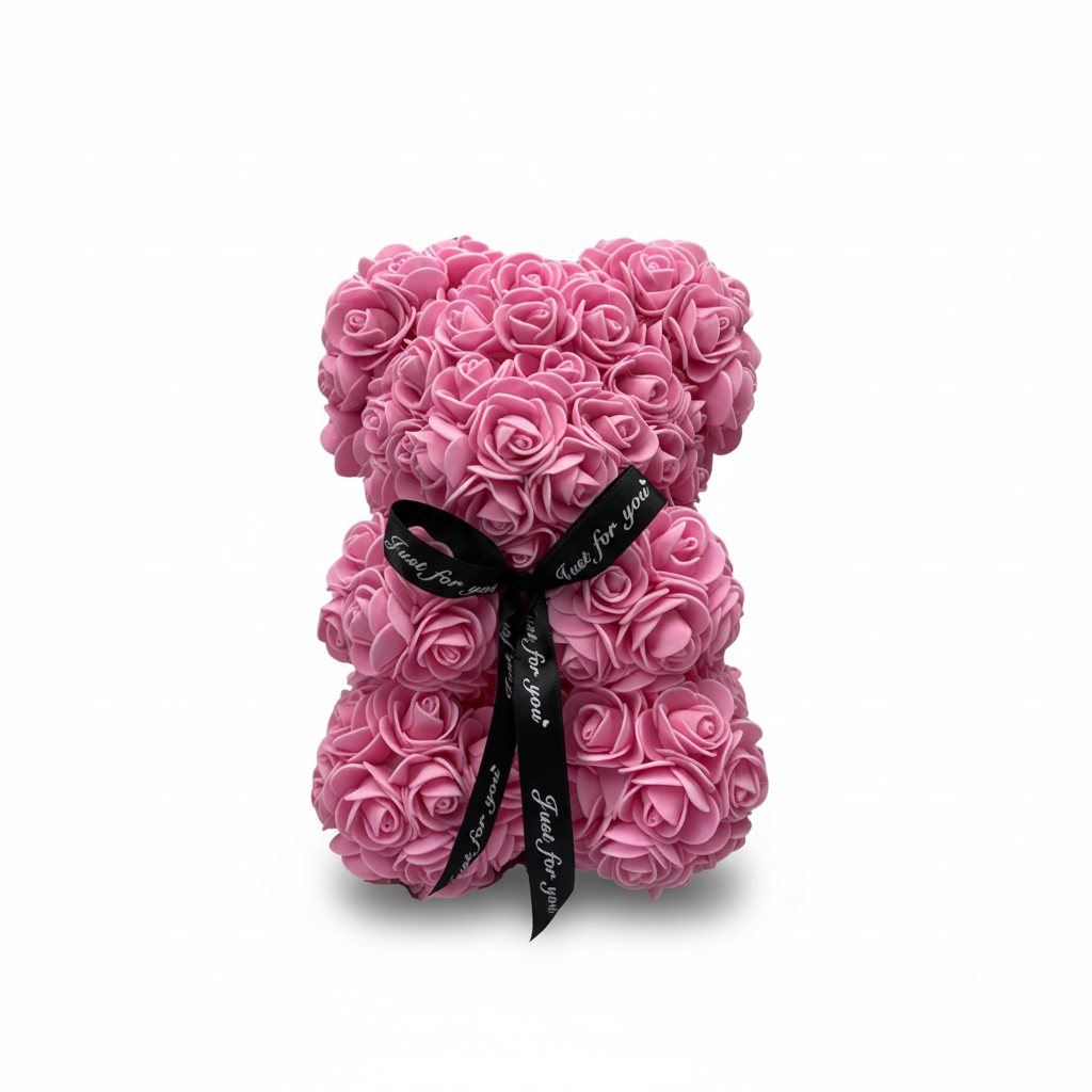 Orso di Fiori Rosa Orso di Peluche Romantico Decorazione Regalo di Rose di Schiuma