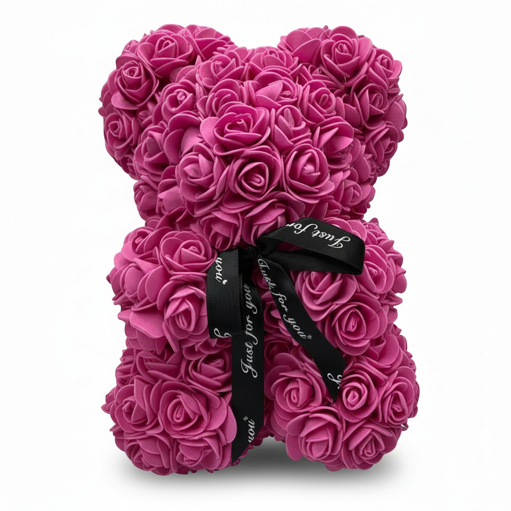 Orso di Fiori Rosa Orso di Peluche Romantico Decorazione Regalo di Rose di Schiuma