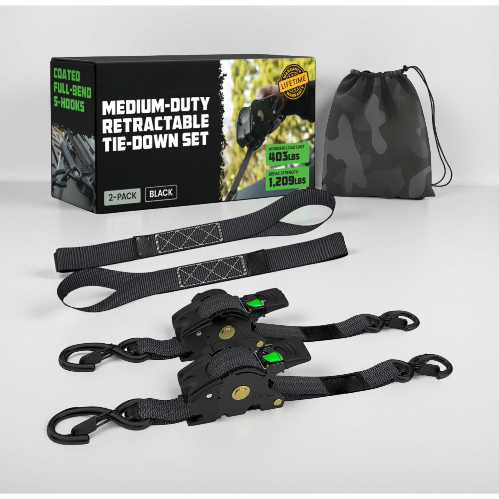 ערכת רצועות קשירה מתכווננות עם וו כבד לעיגון מטען