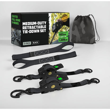 ערכת רצועות קשירה מתכווננות עם וו כבד לעיגון מטען