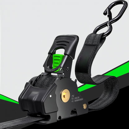 ערכת רצועות קשירה מתכווננות עם וו כבד לעיגון מטען