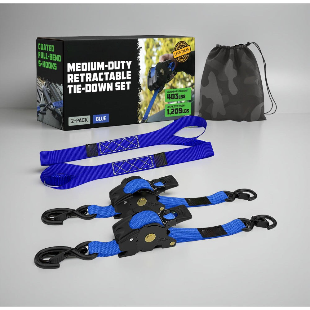 ערכת רצועות קשירה מתכווננות עם וו כבד לעיגון מטען