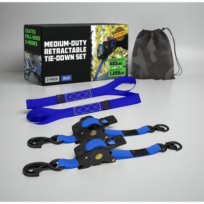 ערכת רצועות קשירה מתכווננות עם וו כבד לעיגון מטען