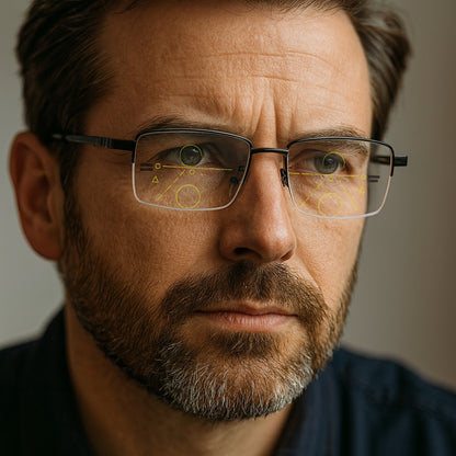 Gafas de Lectura Progresivas Fotocromáticas con Montura de Titanio