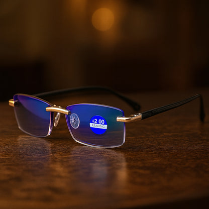 Gafas de Lectura Progresivas Fotocromáticas con Montura de Titanio
