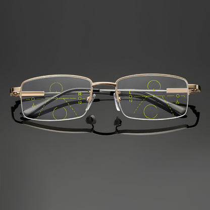 Gafas de Lectura Progresivas Fotocromáticas con Montura de Titanio
