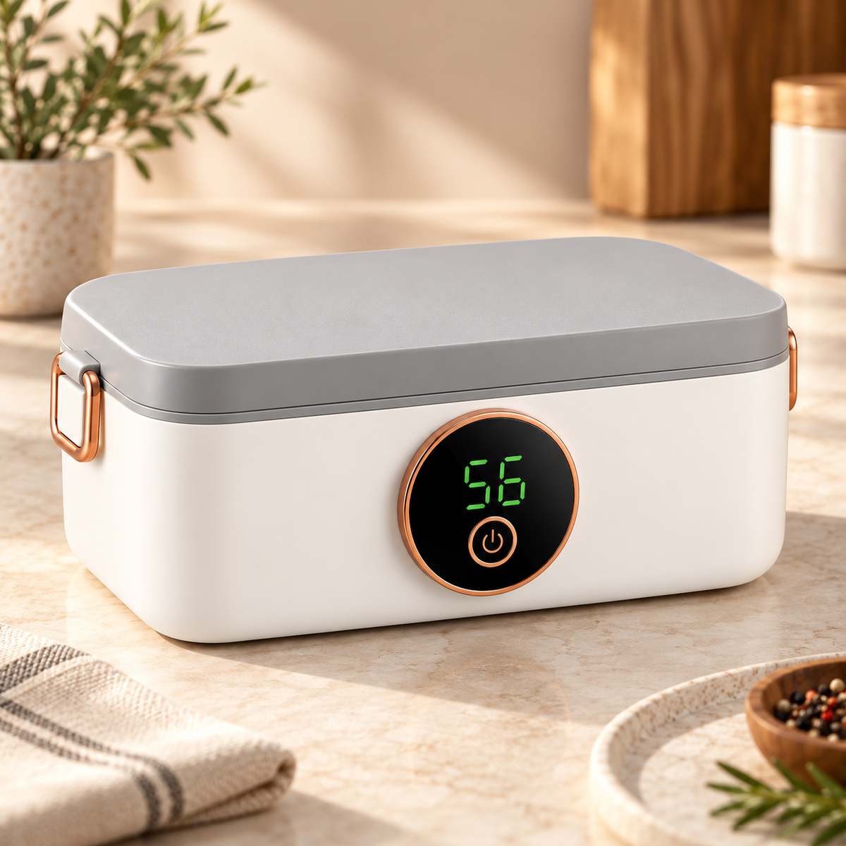 Wiederaufladbare beheizte Lunchbox, tragbare elektrische Lunchbox