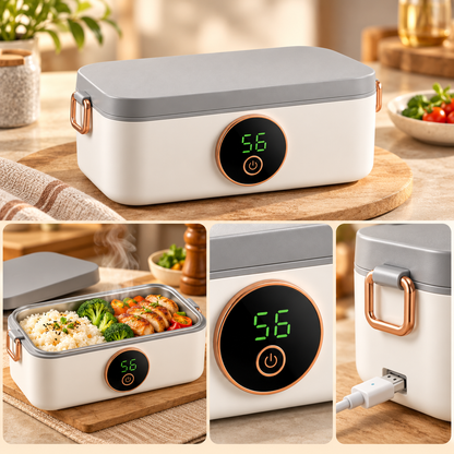 Wiederaufladbare beheizte Lunchbox, tragbare elektrische Lunchbox
