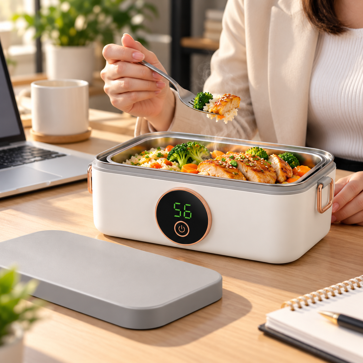 Wiederaufladbare beheizte Lunchbox, tragbare elektrische Lunchbox