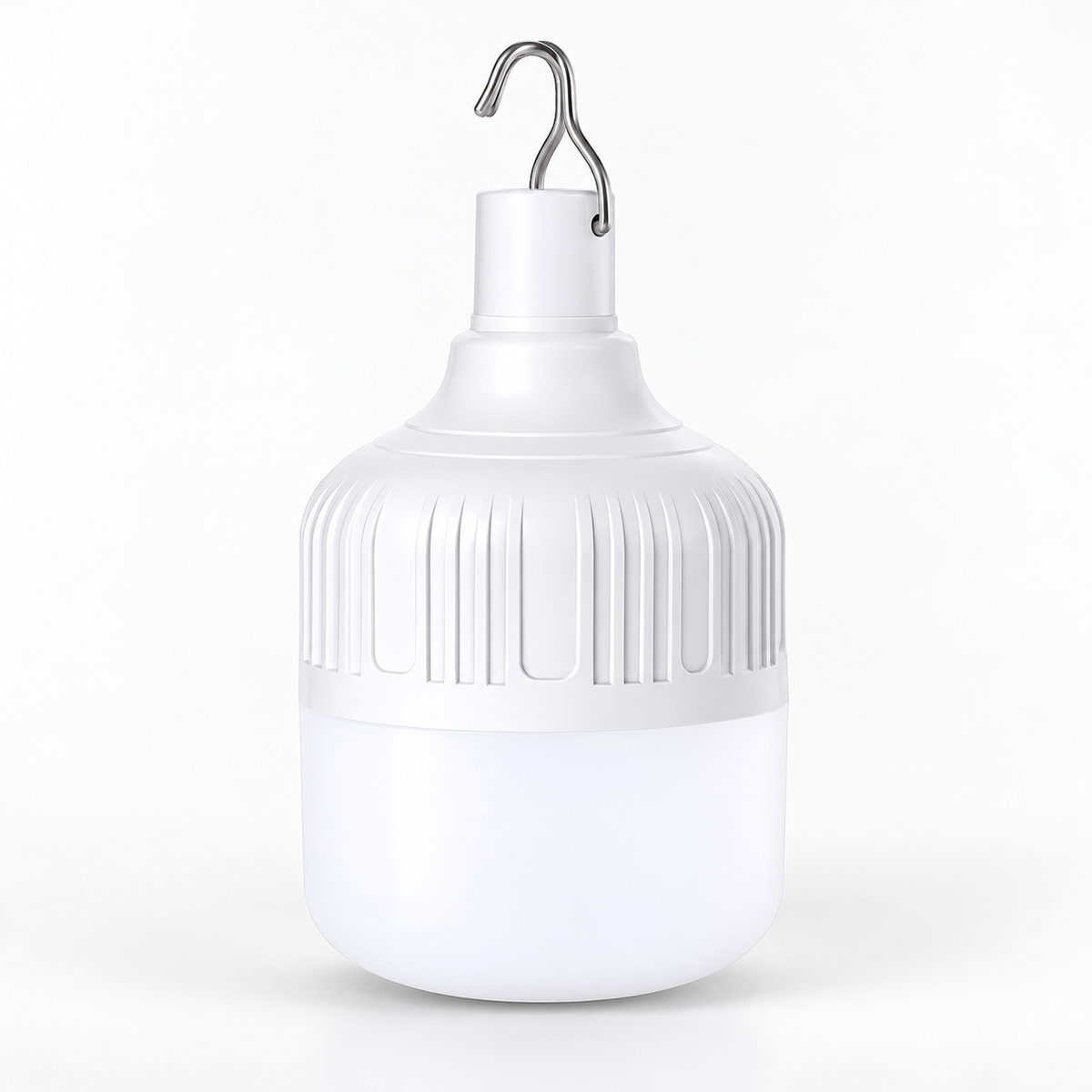 Genopladelig LED-lampe, transportabel, vandtæt og med ophængningsdesign