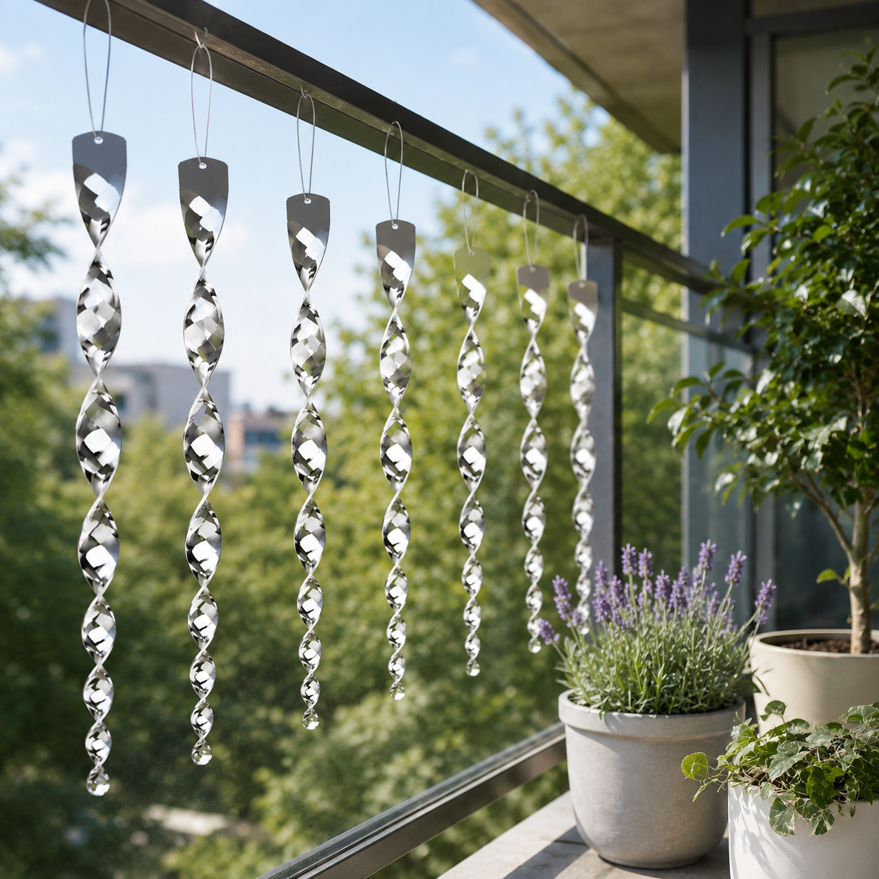 Reflektierender, windbetriebener Vogelvertreiber zum Aufhängen für den Garten