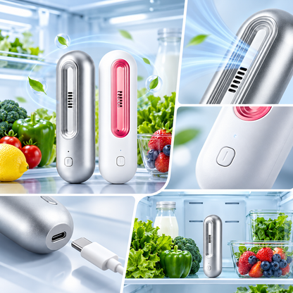 Purificador de ar e ambientador recarregável para frigorífico