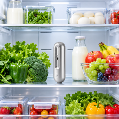 Purificador de ar e ambientador recarregável para frigorífico