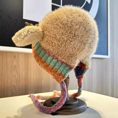 Reindeer Knit Beanie Hat for Kids and Adults Warm Winter Accessory 1