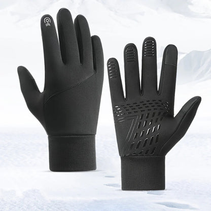 Luvas Térmicas de Inverno com Design Antiderrapante para Exterior e Ecrã Tátil