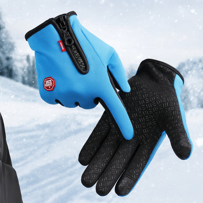 Luvas Térmicas de Inverno com Design Antiderrapante para Exterior e Ecrã Tátil