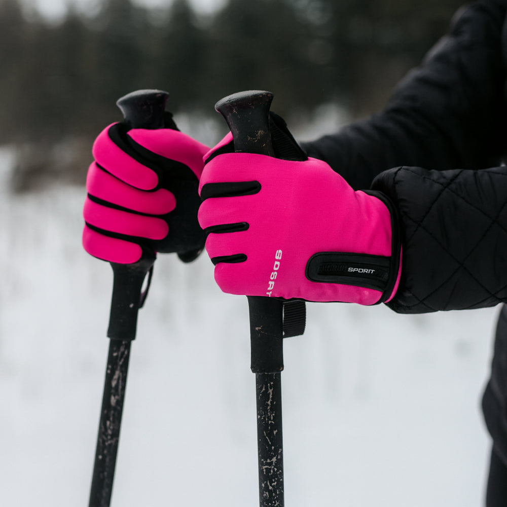 Luvas Térmicas de Inverno com Design Antiderrapante para Exterior e Ecrã Tátil