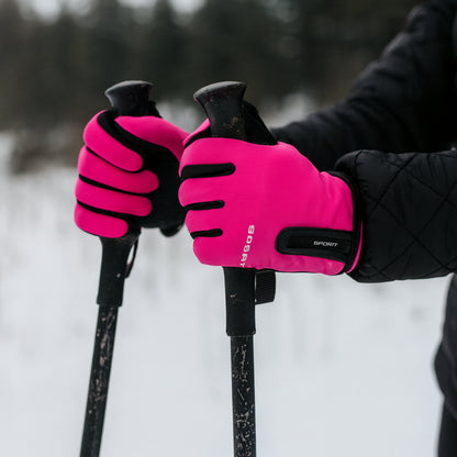 Luvas Térmicas de Inverno com Design Antiderrapante para Exterior e Ecrã Tátil