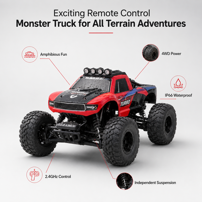 Fernsteuerbarer Monstertruck Amphibien-All-Terrain-Abenteuer