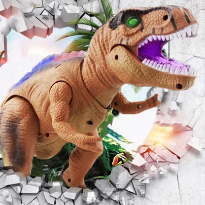 Remote Control Dinosaur Toy Walking Roaring Lights Interactive 3