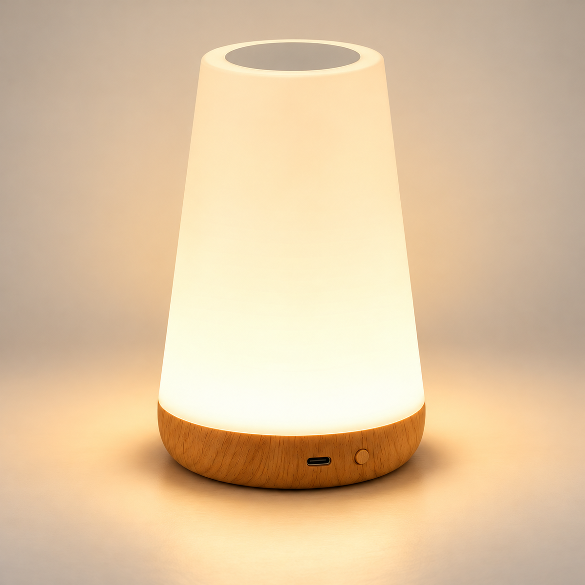 RGB LED-bordlampe, genopladelig, trådløs touchbetjening
