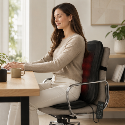 Vibrerende ergonomisk massagesædehynde med rullende massage