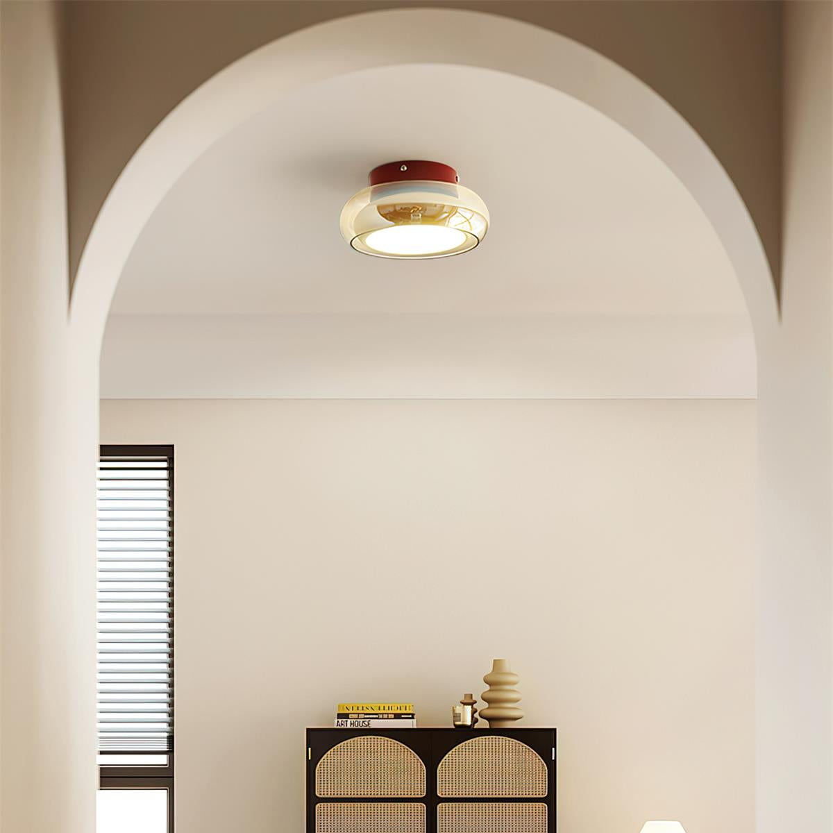 June Retro Glas Overflademonteret Loftlampe | LED Indendørs Lampe