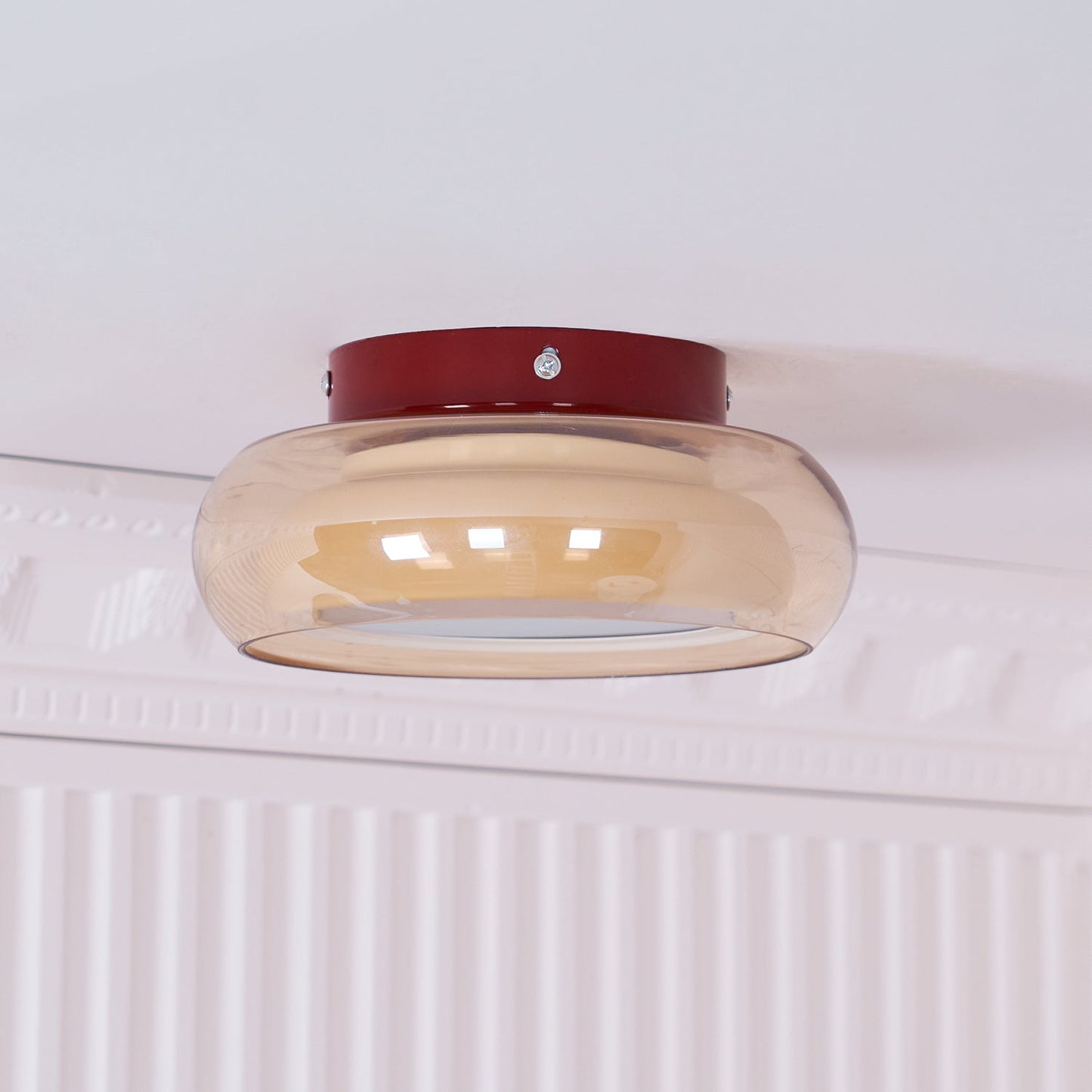 June Retro Glas Overflademonteret Loftlampe | LED Indendørs Lampe