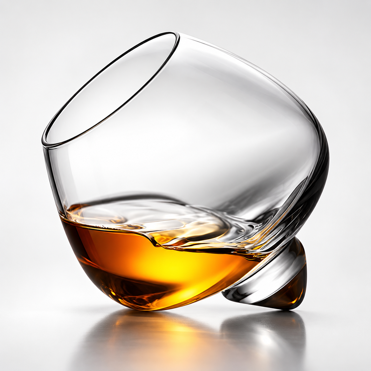 Vaso para whisky giratorio, ergonómico, no tóxico y de diseño único