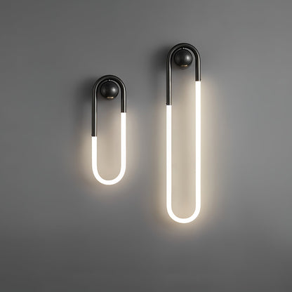 Lámpara de Pared LED Moderna | Lámpara de Pared Minimalista en Latón y Negro