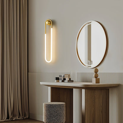 Lámpara de Pared LED Moderna | Lámpara de Pared Minimalista en Latón y Negro