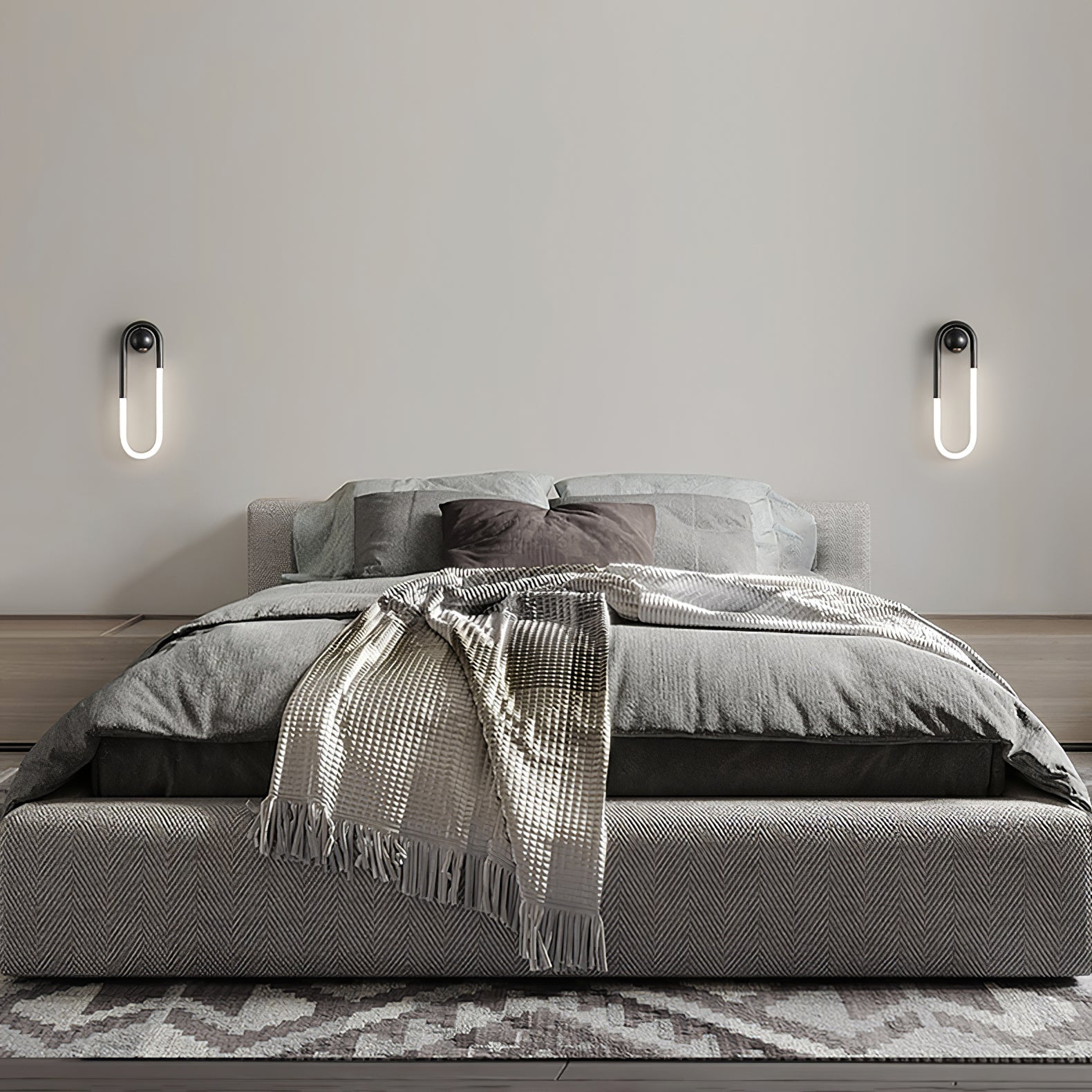 Modern LED Wall Light | Brass & Black Minimalist Wall Lamp