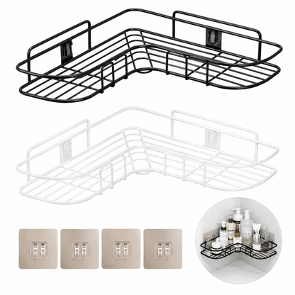 Rustproof Shower Shelf Bathroom Storage Drill Free