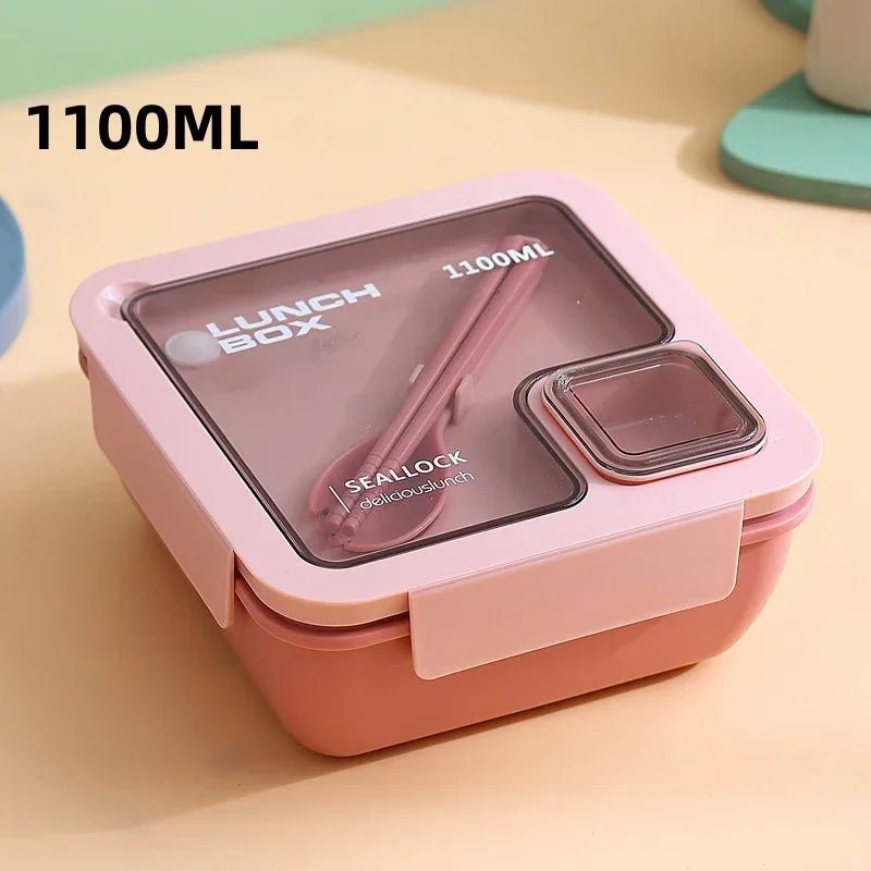 BentoGo Lunch Box | Portable Leak-Proof Bento with Cutlery – Microwave & Dishwasher Safe