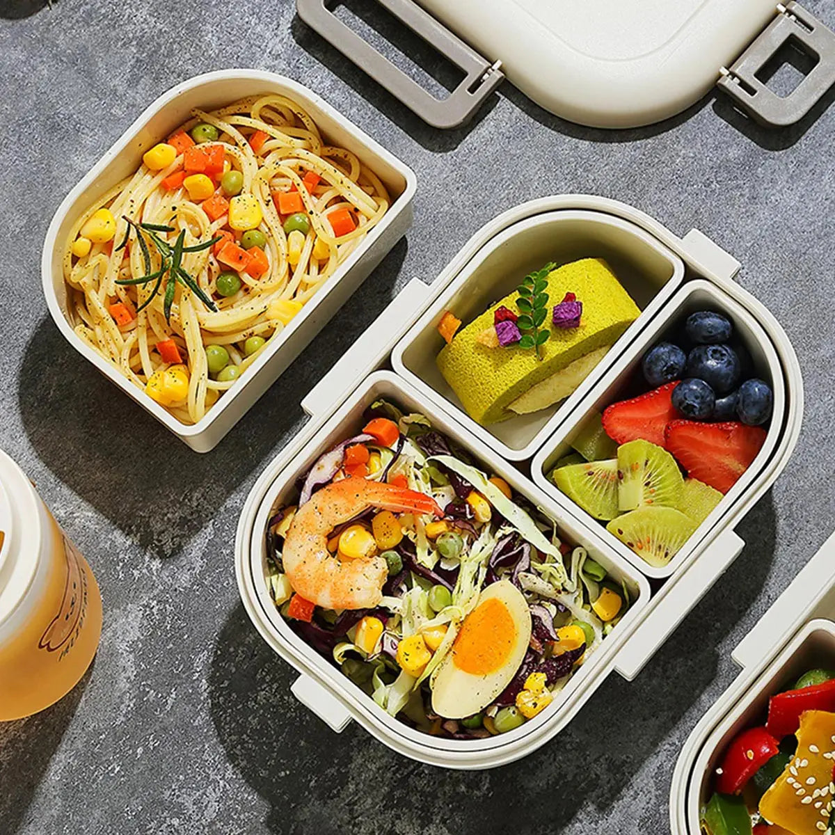 FreshMate | Lunch Box Bento Portatile | A Prova di Perdite con 3 Scomparti