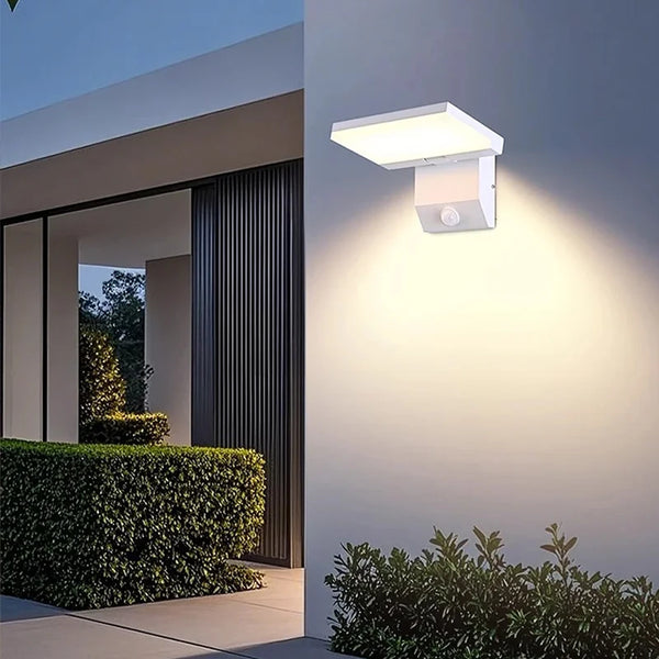 מנורת קיר חיצונית LumiFold | עמידה למים IP65 ואפשרות חיישן תנועה