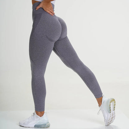 Leggings de Cintura Alta para Pickleball, Calças de Yoga Sem Costuras e Elásticas