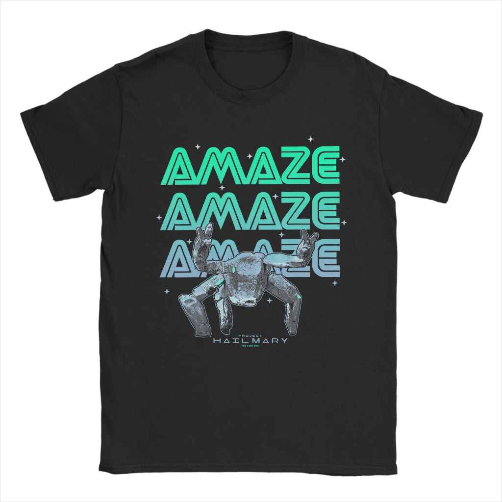 T Shirt Graphic Funny Space Design Project Rocky Casual Tee