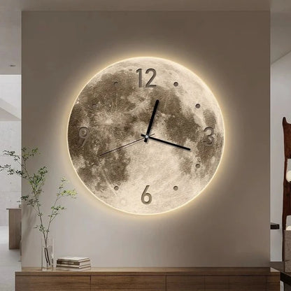 Relógio de Parede LED Lunar | Design da Lua Iluminada