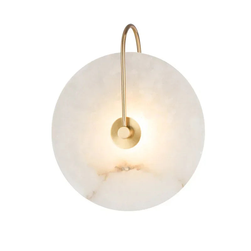 Nordic Marble Moon Wall Sconce | Modern LED Bedside Light