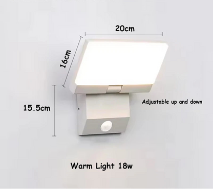 LumiFold Lámpara de Pared Exterior | IP65 Impermeable y Opción con Sensor de Movimiento