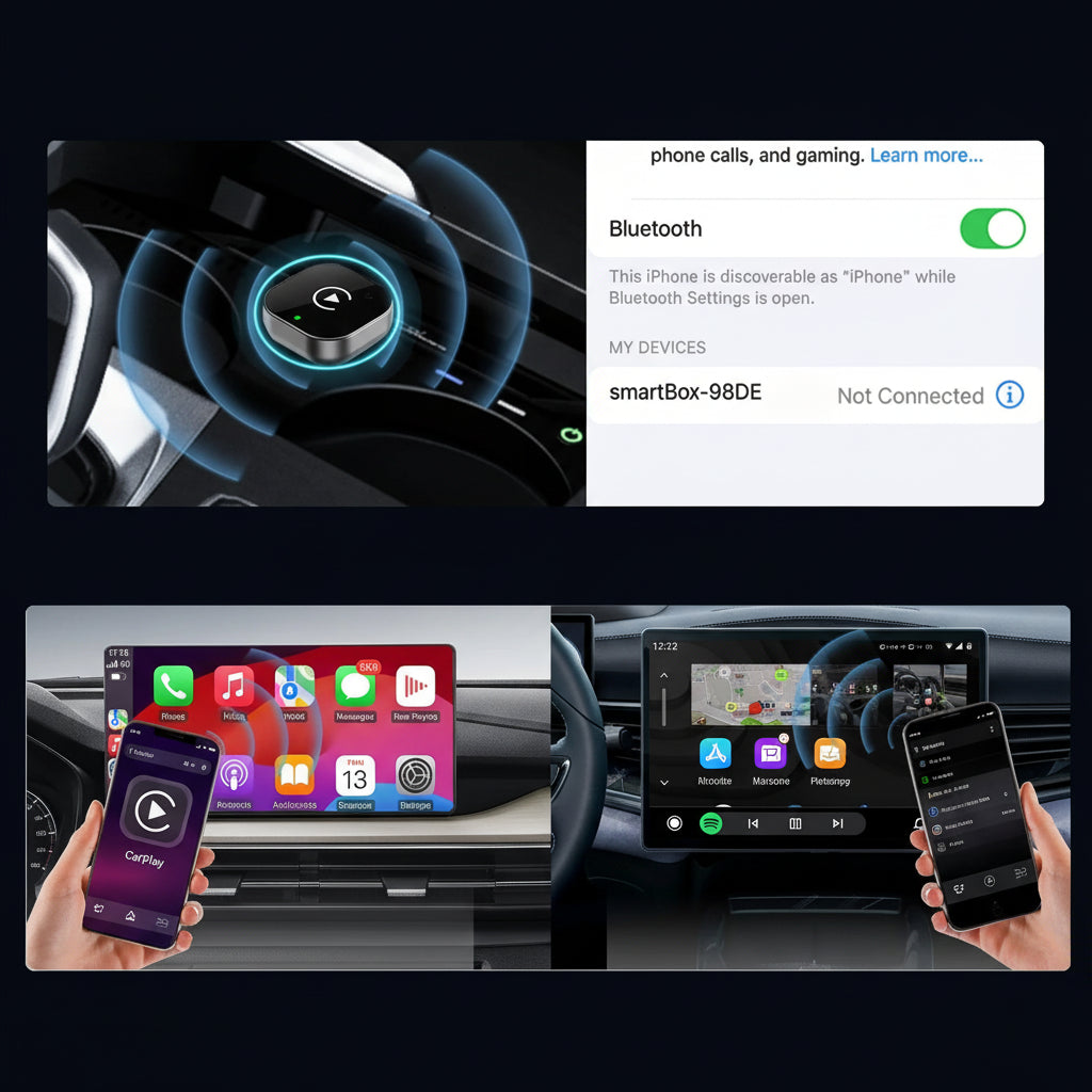 Adaptor fără fir CarPlay pentru mașină Android Auto USB Plug and Play Dongle