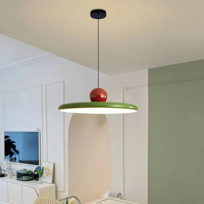 Lampada a Sospensione Disco Volante Nordico | Lampada da Soffitto LED Stile Crema