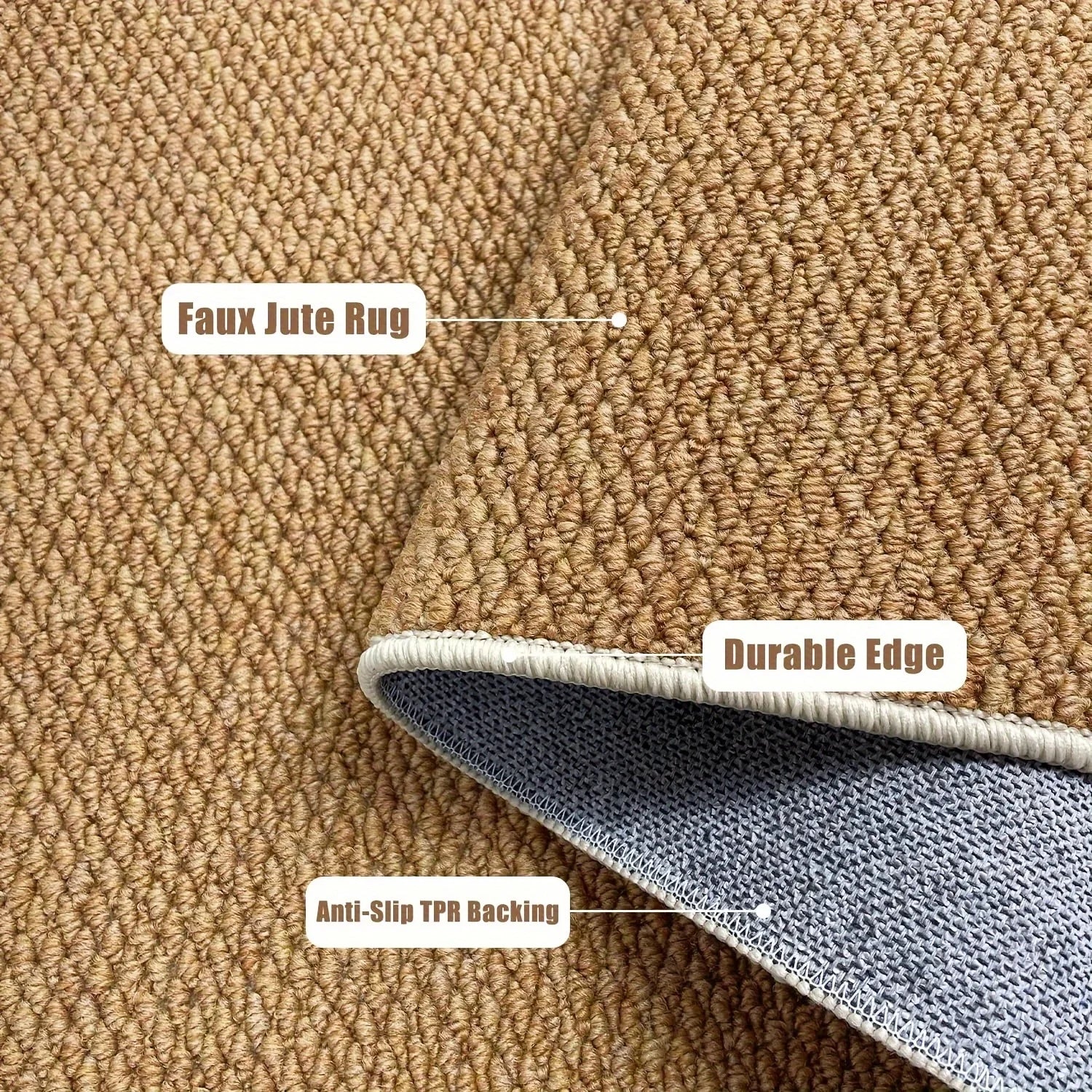 Outdoor Rugs Faux Jute Doormat | Durable & Stylish Entrance Mat