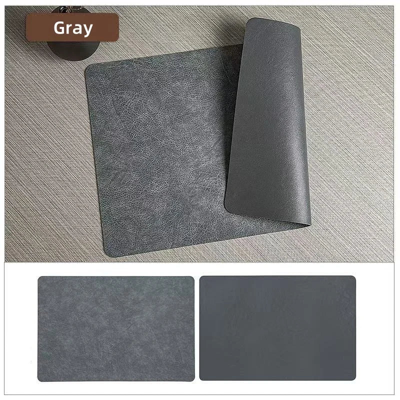 DuoMat | Double-Sided Faux Leather Placemats | Heat Resistant & Waterproof