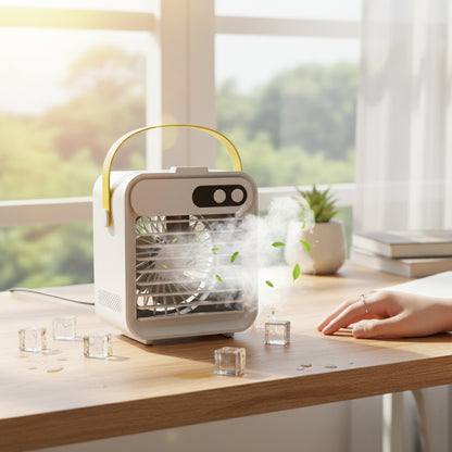 Ar Condicionado Portátil Mini Humidificador de Névoa Ventoinha de Arrefecimento