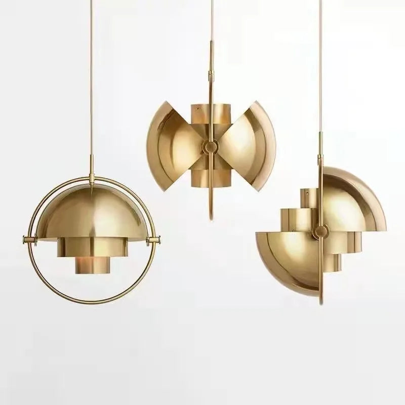 Modern Nordic Pendant Light | Sculptural Metal Suspension Lamp