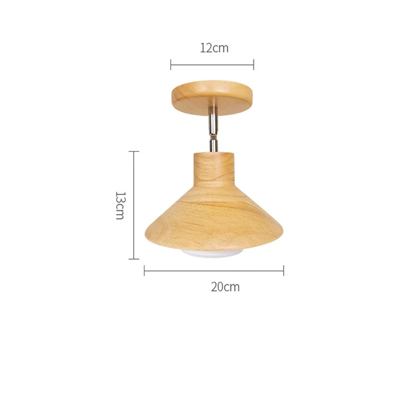 NordicWood Ceiling Lamp | Natural Timber Cone Design
