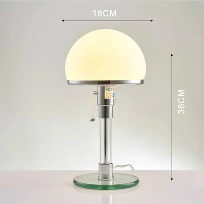 Lámpara de mesa Wilhelm Bauhaus | Lámpara de vidrio nórdica de diseño